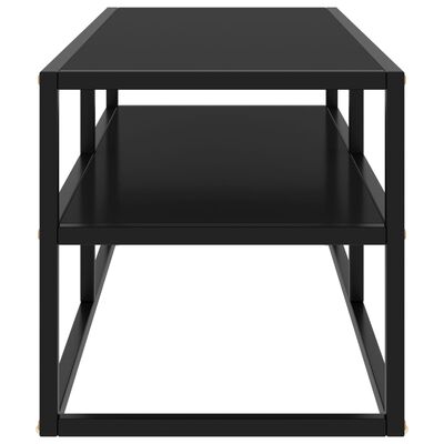 vidaXL Tv-meubel met zwart glas 100x40x40 cm zwart