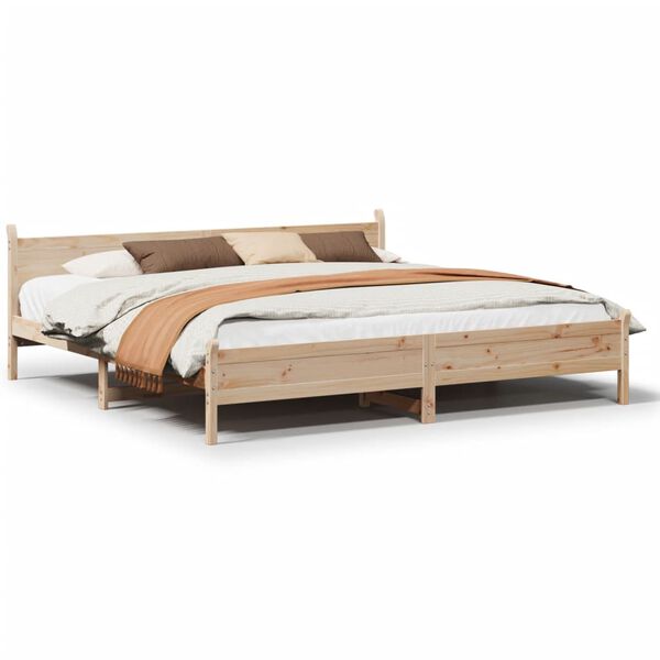 vidaXL Bedframe zonder matras massief grenenhout 200x200 cm