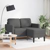 vidaXL Tweezitsbank met chaise longue L-vormig donkergrijs 125 cm linnen