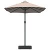 vidaXL Tuinparasol Taupe 385 x 209 x 244 cm Polyester