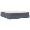 vidaXL Ottoman bed met matrassen 200x200cm fluweel donkergrijs