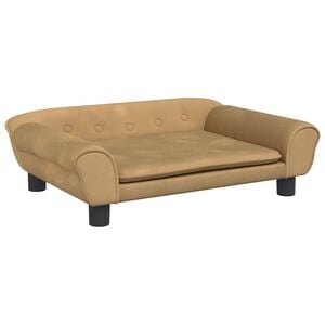 vidaXL Kinderbank 70x45x26 cm fluweel bruin