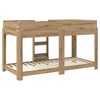 vidaXL Bunk Bed voor Kinderen Artisan Eiken 90 x 200 cm Bewerkt hout