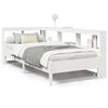 vidaXL Bed met boekenkast zonder matras grenenhout wit 75x190 cm