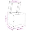 vidaXL Opbergbox met deksel RANA 60x49x54 cm massief grenenhout wit