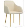 vidaXL Eetkamerstoelen 4 st fluweel cr&egrave;mekleurig