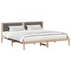 vidaXL Bedframe Donkergrijs 200 x 200 cm Massief grenenhout