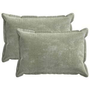 vidaXL Kussensloop 2 st HOUTEN Groen 30 x 50 cm Chenille Stof