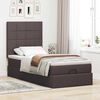 vidaXL Ottoman bed met matras 80x200cm stof donkerbruin