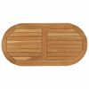 vidaXL Tafelblad 80 x 40 x 2,5 cm Ovaal Massief Teakhout Naturel