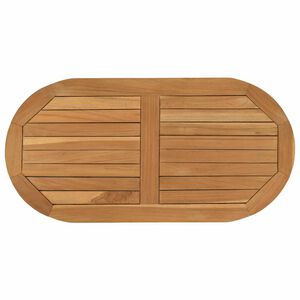 vidaXL Tafelblad 80 x 40 x 2,5 cm Ovaal Massief Teakhout Naturel