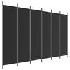 vidaXL Kamerscherm met 6 panelen 300x200 cm stof zwart