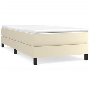 vidaXL Boxspring bed kunstleer cr&egrave;mekleurig 80x200 cm