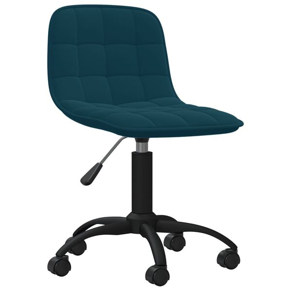vidaXL Eetkamerstoelen draaibaar 2 st fluweel blauw