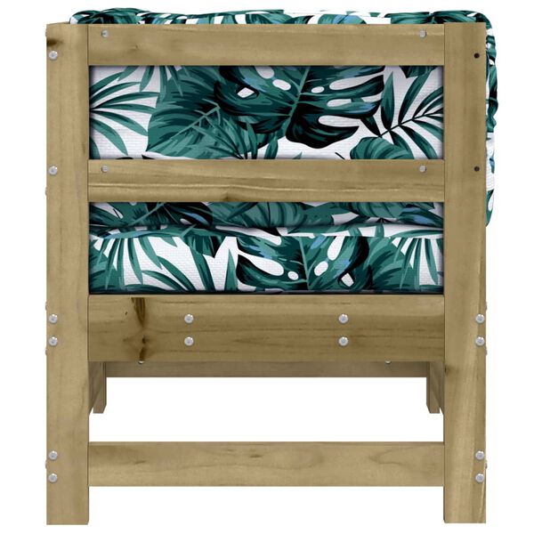 vidaXL Hoekbank met kussens geïmpregneerd grenenhout