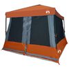vidaXL Camping Tent Set met dak 2 pcs Grijs en Oranje Taffeta en Stof