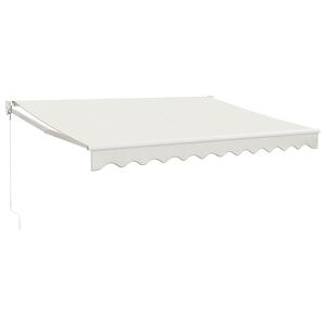vidaXL Luifel uittrekbaar 3x2,5 m stof en aluminium cr&egrave;mekleurig