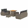 vidaXL Tuinbankenset 8 st Grijs poly rattan