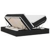vidaXL Opbergbed met matras met matras Zwart 200 x 200 cm Polyester