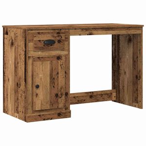 vidaXL Bureau met lade Oud Hout 50 x 115 x 75 cm Bewerkt hout