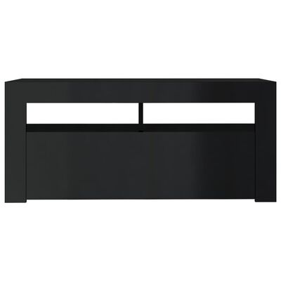 vidaXL Tv-meubel met LED-verlichting 90x35x40 cm hoogglans zwart