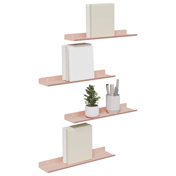 vidaXL Drijvende plank 4 pcs Roze 40 x 8,5 x 2,5 cm Staal