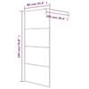 vidaXL Inloopdouchewand 90x195 cm transparant ESG-glas wit