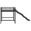 vidaXL Kinder loft bedframe met glijbaan Zwart en Anthraciet