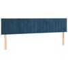 vidaXL Boxspring met matras en LED fluweel donkerblauw 200x200 cm