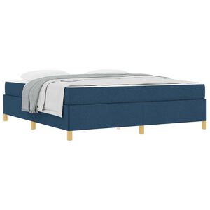 vidaXL Bedframe met matras Blauw 180 x 200 cm Stof