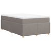 vidaXL Boxspring met matras stof taupe 120x190 cm