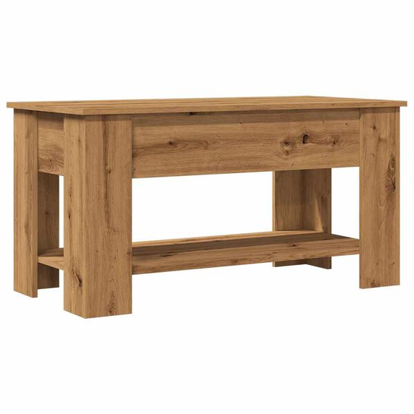 vidaXL Salontafel 101x49x52 cm bewerkt hout artisanaal eikenkleur