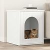 vidaXL Kattenhuis Wit 53 x 52 x 62 cm Bewerkt hout