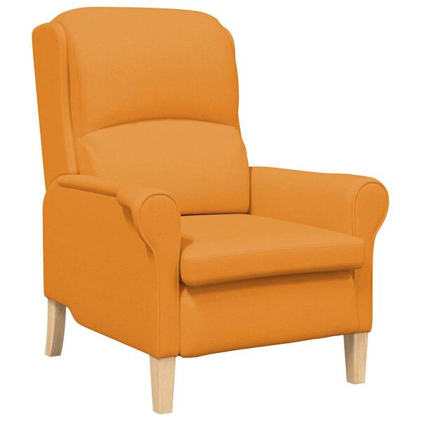 vidaXL Fauteuil Donkergeel 76 x 94 x 102 cm Stof