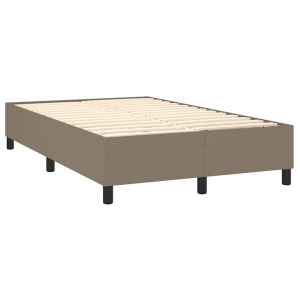 vidaXL Boxspring bed 120x200 cm stof taupe