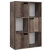 vidaXL Boekenkast 60x27,5x88 cm bewerkt hout gerookt eikenkleur