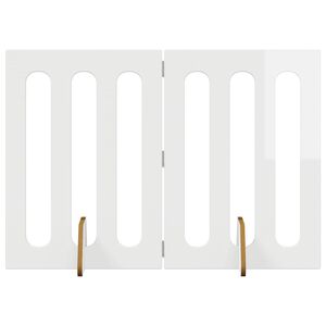 vidaXL Opvouwbaar huisdierhek 2 st Hoogglans Wit 100,5 x 38 x 70 cm