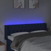 vidaXL Hoofdbord LED 147x16x78/88 cm stof blauw