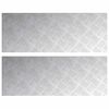 vidaXL Trapmatten 2 st 80 x 30 cm Zilver Aluminium Rechthoekig