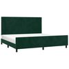 vidaXL Bedframe zonder matras 200x200 cm fluweel donkergroen