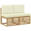 vidaXL 2 Stuk Buiten Midden Sofa Massief Acaciahout Wit