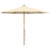 vidaXL Parasol &Oslash; 300 x 248 cm massief eucalyptushout Cr&egrave;mewit