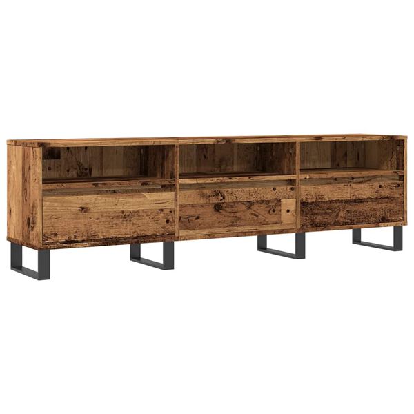 vidaXL Tv-meubel 150x30x44,5 cm bewerkt hout oud houtkleurig