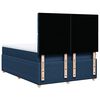 vidaXL Boxspring met matras stof blauw 160x200 cm