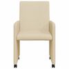 vidaXL Dining Stoelen met Wielen 2 pcs Cr&egrave;me 57 x 66 x 94 cm Stof