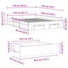 vidaXL Bedframe met lades bewerkt hout bruin eikenkleurig 135x190 cm