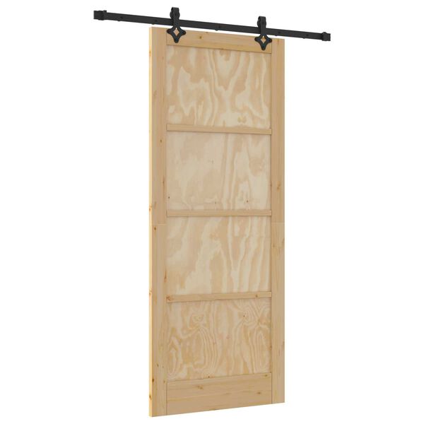 vidaXL Schuifdeur Set Anders ORKDAL Naturel en zwart 86 x 211 cm