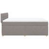 vidaXL Boxspring met matras stof taupe 160x200 cm