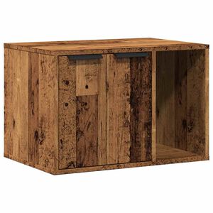 vidaXL Kattenbakkast 60x40x40 cm bewerkt hout oud houtkleurig