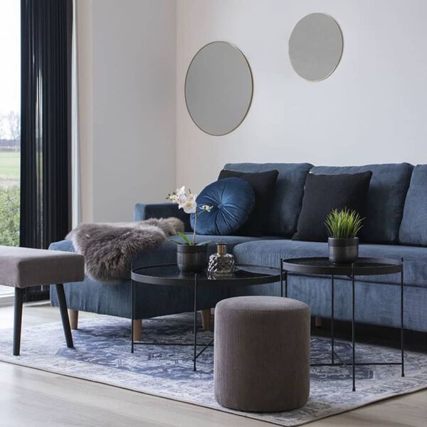 House Nordic Salontafel Scarlett 70x40 cm rond zwart